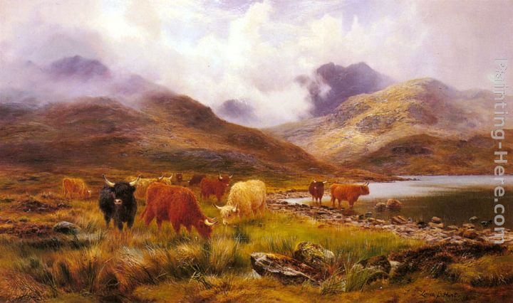 A Misty Day in the Highlands painting - Louis Bosworth Hurt A Misty Day in the Highlands art painting